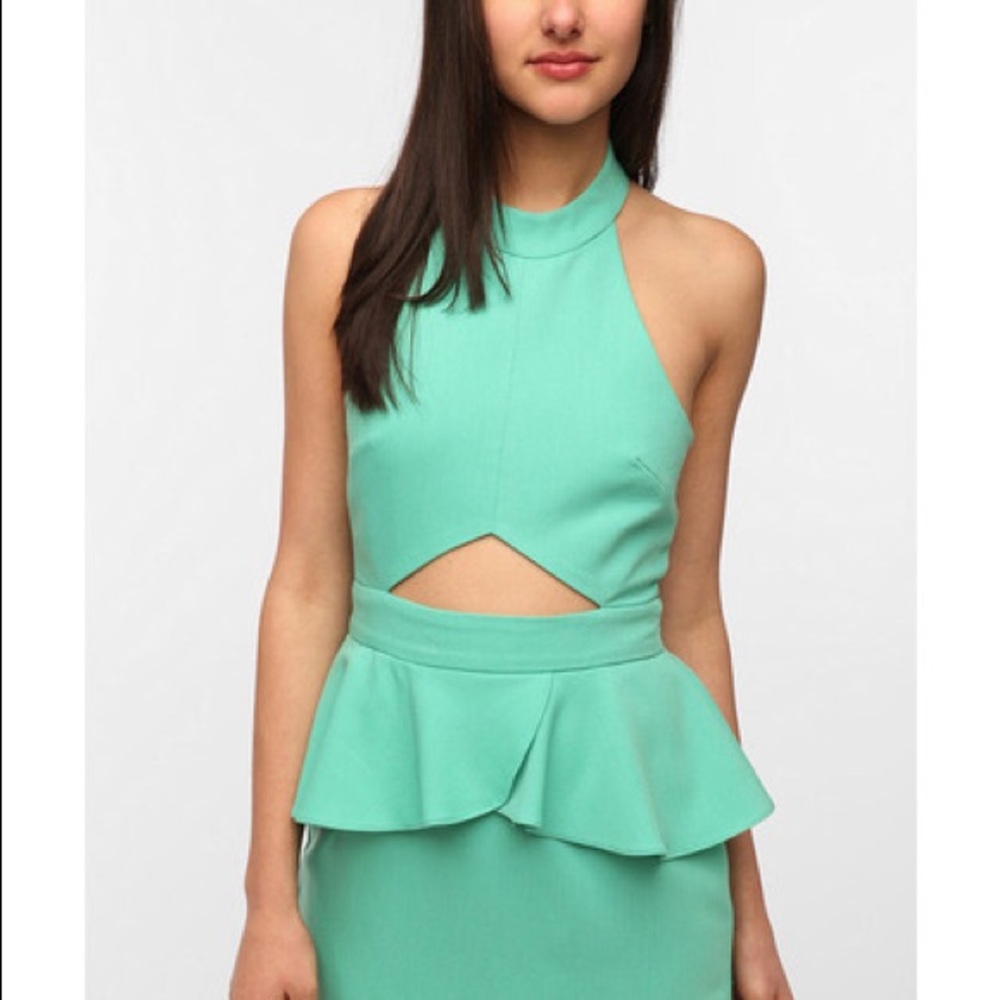 Naven Teal Peplum Dress